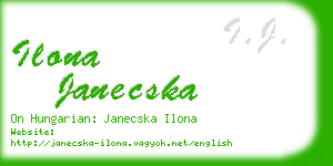 ilona janecska business card